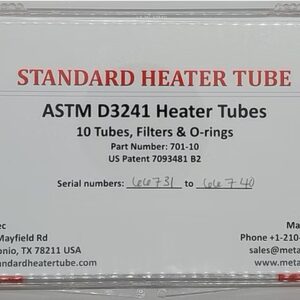Tubes pour test de stabilité à l'oxydation thermique