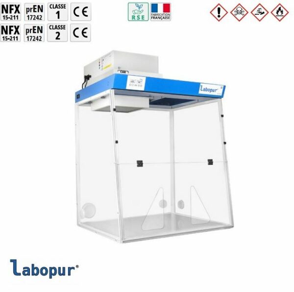 Hotte chimique de sécurité pour produits dangereux Trionyx Labopur - NF X 15-211 - Pr EN 17242