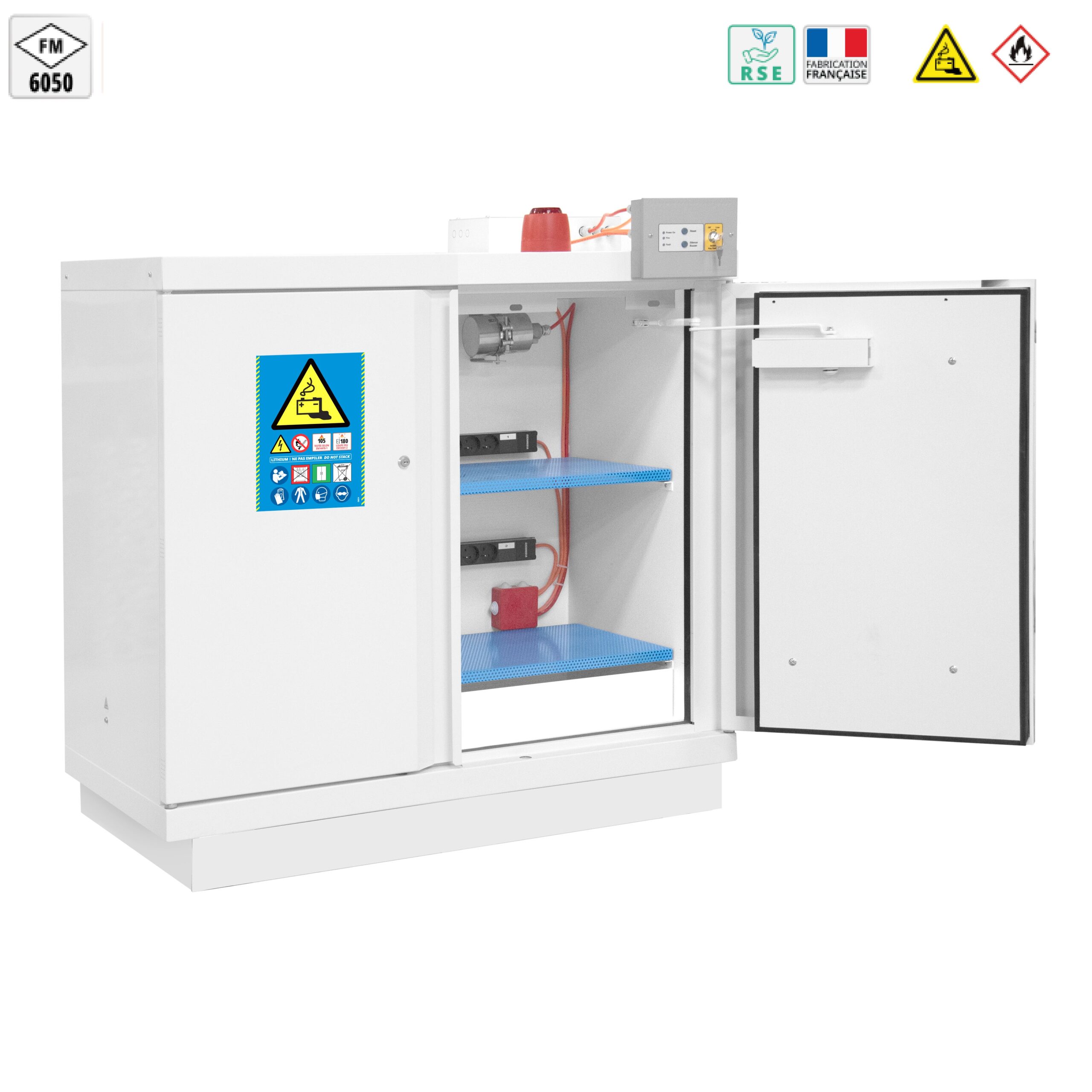 Armoire de sécurité pour le stockage de batteries au lithium TRIONYX – Image 2