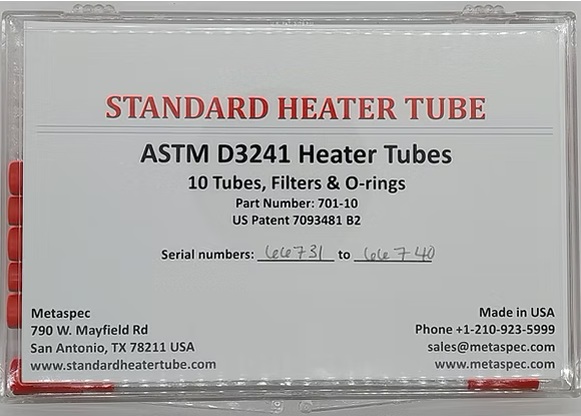 Tubes pour test de stabilité à l’oxydation thermique - Metaspec SKU 701-10